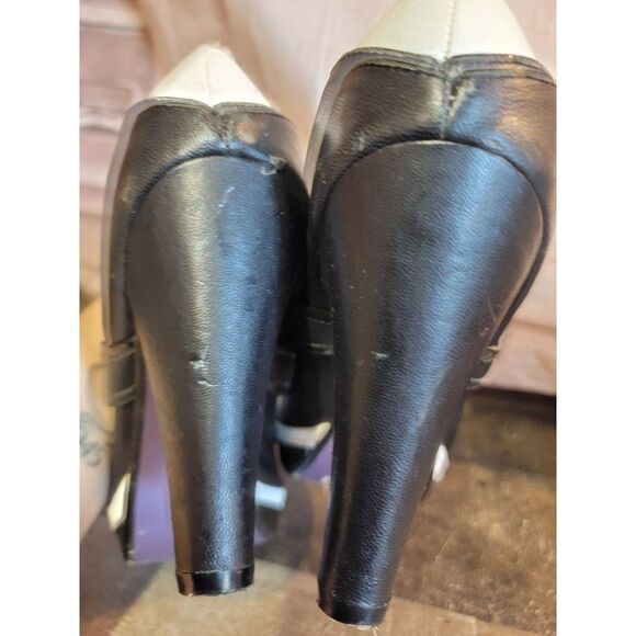 Poetic Licence purple 10 black bow heel formal shoe women's - Picture 12 of 12